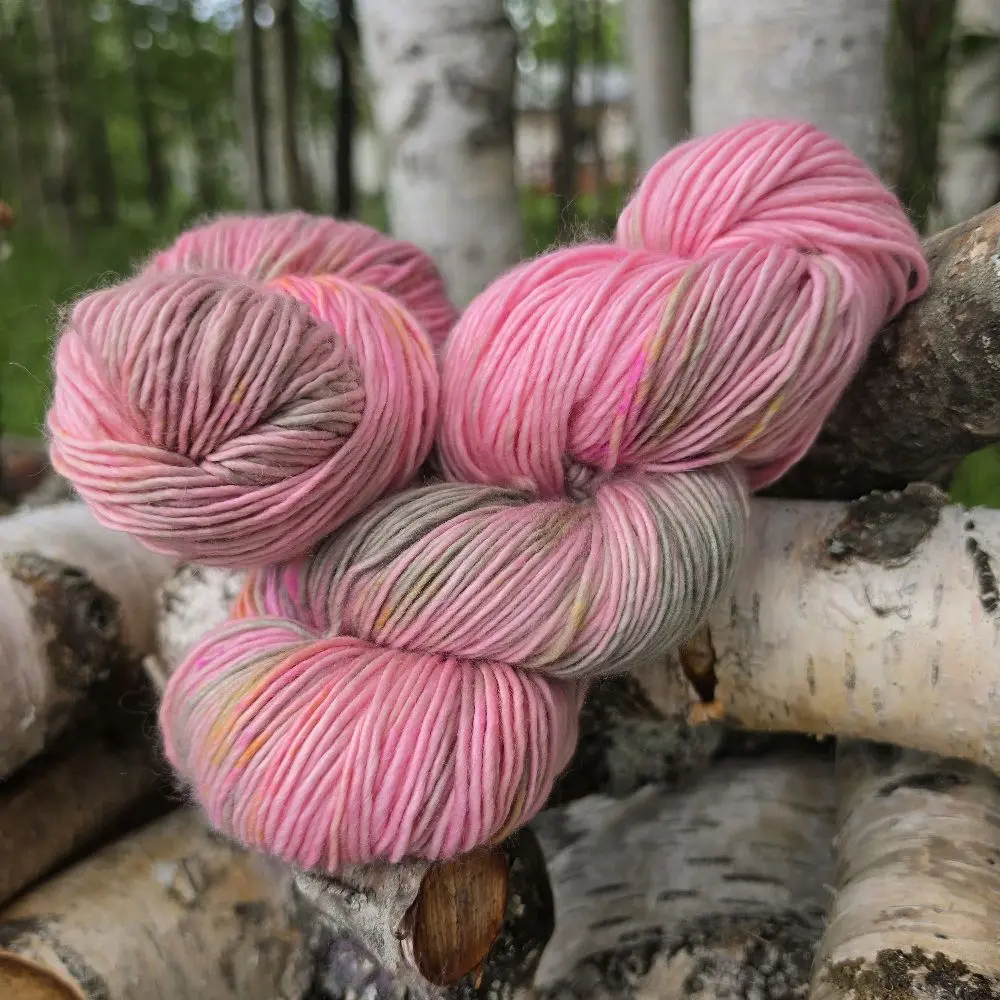 Hand Dyed Merino Wool Yarn- Fireweed Fields