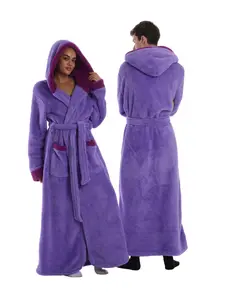 New Autumn Winter Lazy Blanket, Hooded Home Wear, Loungewear, Cute Animal Print, Long Sleeve Thickening Couple Nightwear Bathrobe, Outdoor Cold Protection Piece