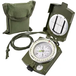 Compass with Lanyard & Pouch, 1 Set Outdoor Waterproof Durable Compass, Tactical Survival Compass for Expedition Map Reading, Navigation