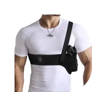 Quick Pull Shoulder Holster for Concealed Carry Comfortable Fit Suitable for 9 LCP LC9 Sig P365 Ruger Models Secure & Easy Access Belly Holster gun w bodyguard