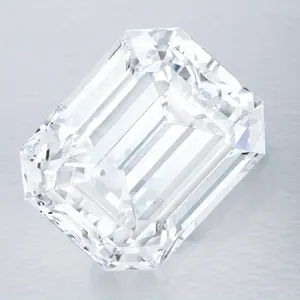 10 Karat Moissanite Loose Bright Emerald Cut Gemstone for Engagement Rings Pendants Necklace Jewelry Making with Certificate of Authenticity