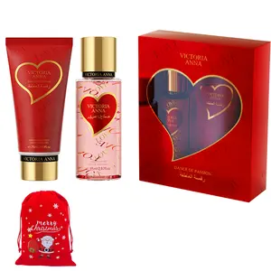 Victoria Anna-Oriental floral Fragrance and Body Lotion Gift Set-Fragrance Mist for Dry Winter Skin Perfect Thanks Giving Day &Christmas Surprise Daily Hydration & Grapefruit, Lemon, Papaya Flower And Fruit Fresh Scent