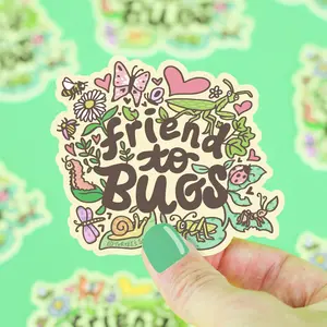 Turtle's Soup Friend To Bugs Insect Lover Laptop Decal Vinyl Sticker Waterproof Dishwasher Safe Decor Decorative