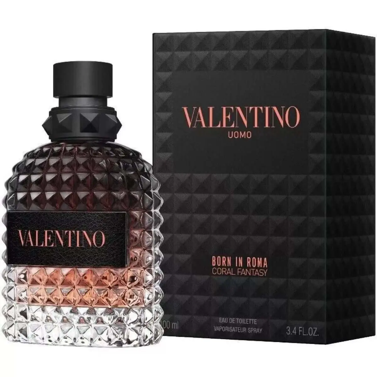Valentino Uomo Born In Roma Coral Fantasy Perfume for Men, Aromatic Citrusy Fragrance with a Spicy-Woody Cardamom Blend - 3.4 fl oz Spray Bottle, Edp Perfume Spray