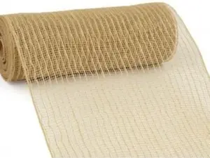 10 inch x 30 feet - Jute Burlap Mesh Ribbon (Natural, 10")
