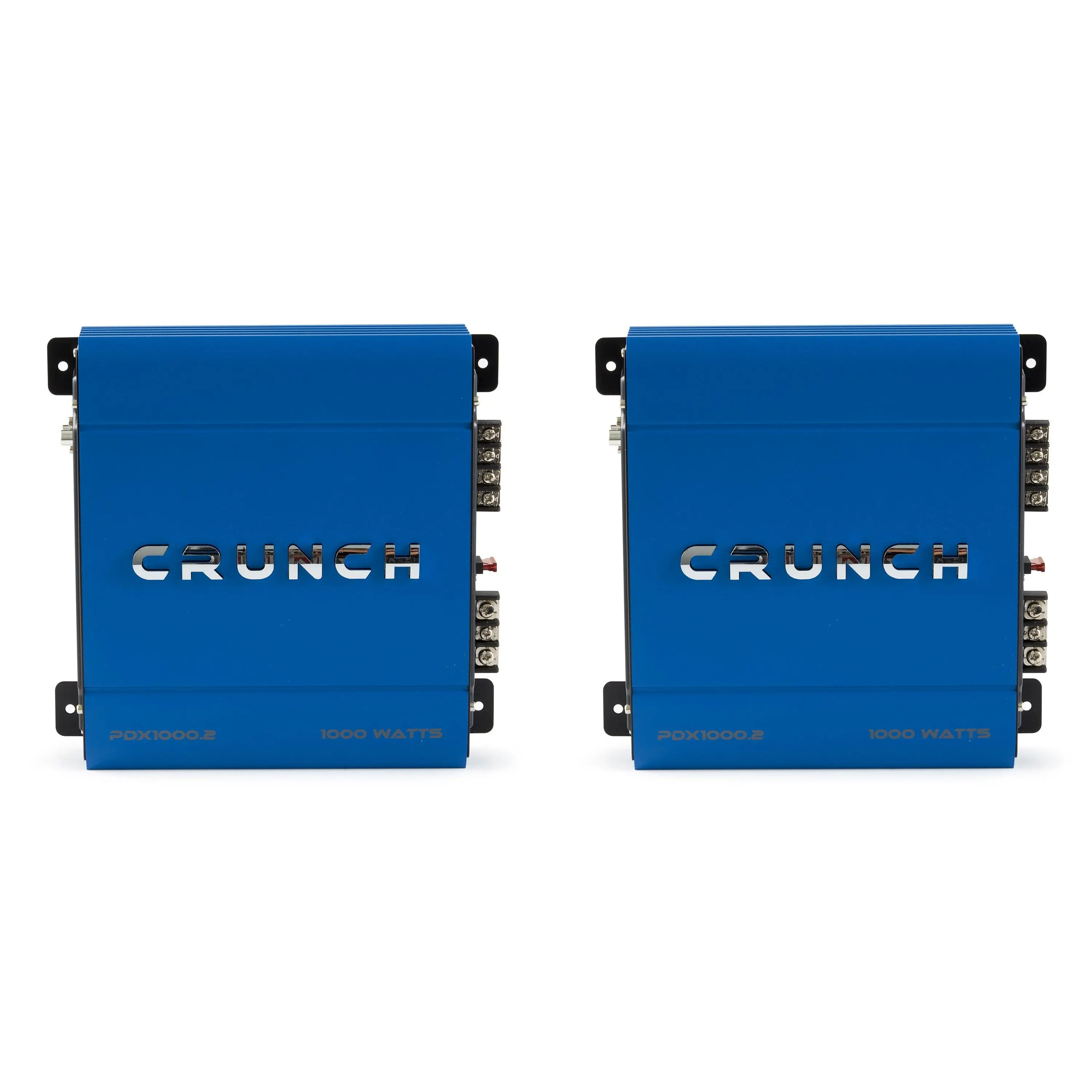Crunch PowerDriveX 1000 Watt 2 Channel Exclusive Blue A/B Car Amplifier (2 Pack)
