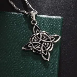 Celtic Knot Design Necklace Witch Goddess Hecate Amulet Accessory Gift for Him and Her