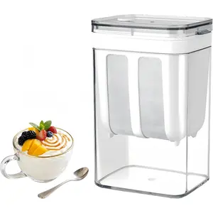 Greek Yogurt Strainer Separator Capacity ?1.16 quarts?- Yogurt Filter for Whey Separation, Suitable for Juice & Yogurt Milk, Kefir, Tofu, Cheese (White),. (1.16Quarts-White)