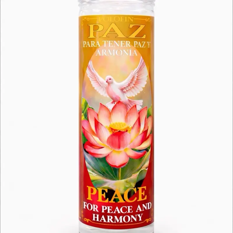 Veladora Paz for Peace and Harmony Aromatized Candle to Bring Serenity and Balance