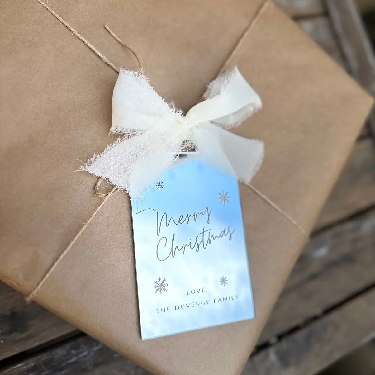 Personalized Merry Christmas Gift Tag