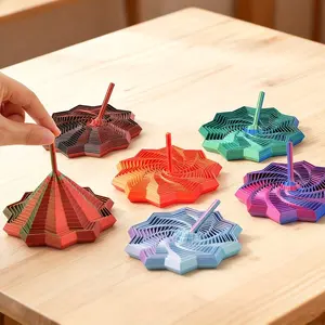 3D Printed Sensory Extension Finger Star, Retractable Fractal Hexagon Handle, Honeycomb Spiral Design, Eco-Friendly Pla Material, Stress Relief Sculptures