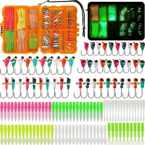 Fishing Kit Ice Fishing Jigs Ice Fishing Lures Walleye Fishing Lures Crappie Jigs 135pcs/58pcs/45pcs