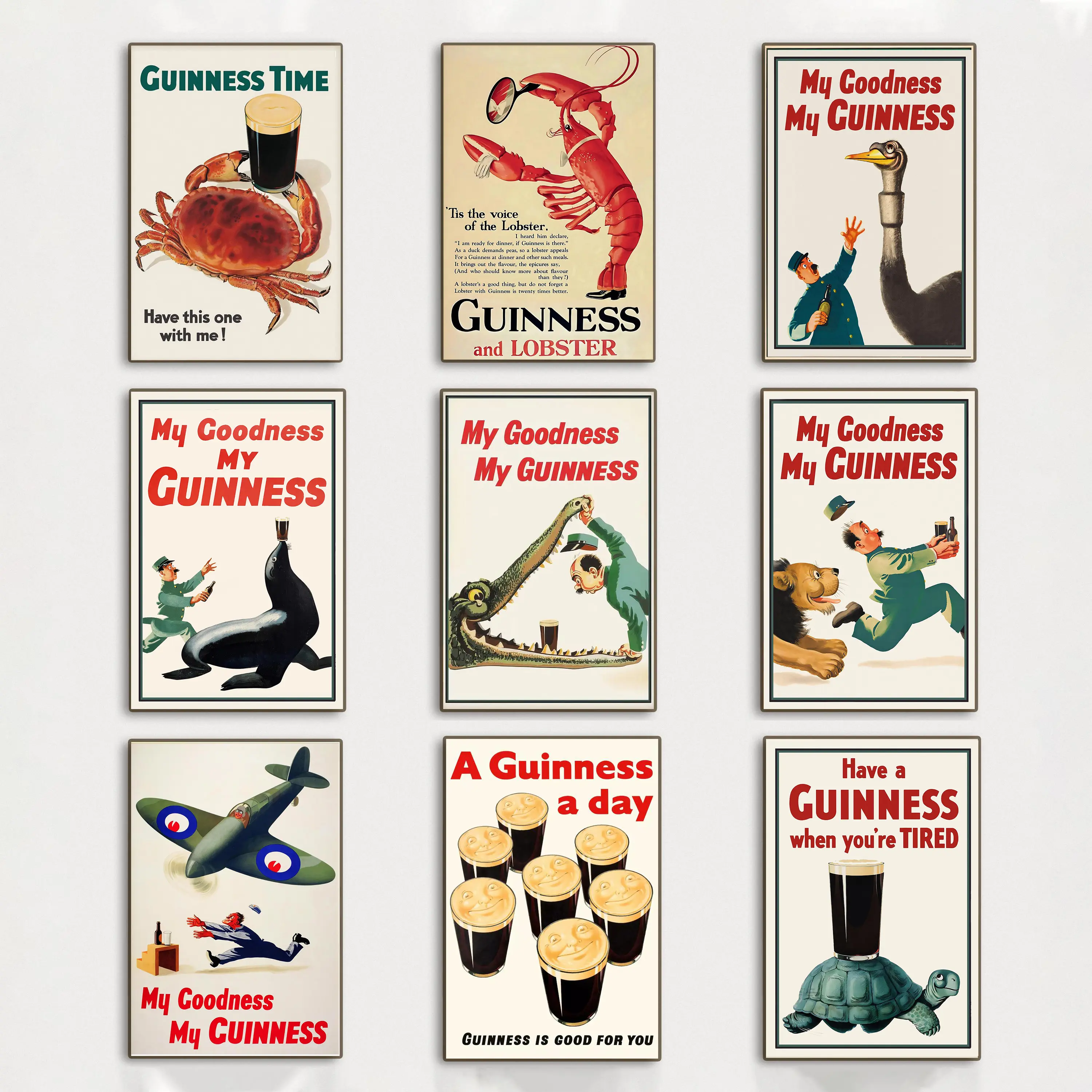 My Goodness My Guinness Canvas Print - Irish Pub Art,Bar Decor,Art Poster wall art set