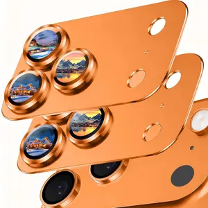 2 Pack Camera Lens Protector for iPhone 17 Pro Max | Military-Grade Aluminum Alloy & Tempered Glass, Case-Friendly, Shatterproof (Silver)