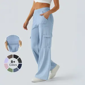 Halara Flex Mid Rise Pockets Straight Leg Casual Cargo Jeans for Women, Casual Comfort Denim Pants for Daily Wear, Women's Bottoms#TikTokShopSpringGlowUp