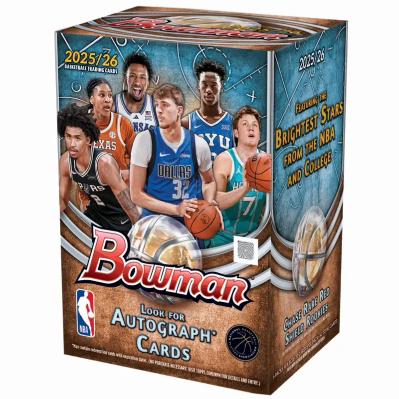 2025/26 Topps Bowman Basketball Blaster Box - Collectibles Trading Card Basketball Value NBA