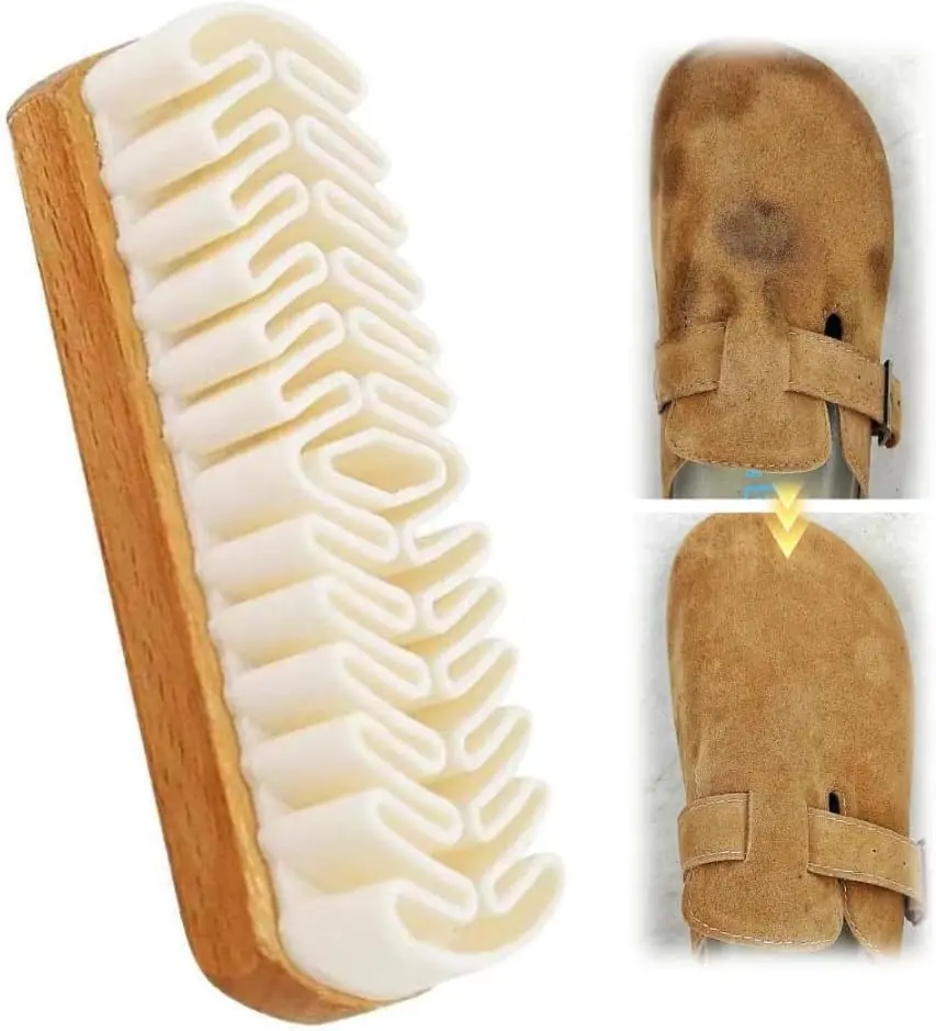 Saker Rubber Suede Brush for Shoes & Leather: Soft Gentle Suede Eraser Cleaner Scrub Tool for Nubuck, Velvet, Suede Boots, Sneakers, Bags – 2025 New Cleaner for Shoe Care Accessories