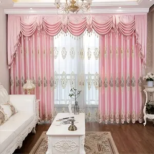 2pcs New Style Minimalist High-End Blackout Curtains, Home Decoration Curtain, Luxury Embroidered Light Blocking Drapes for Bedroom Balcony Living Room Decoration