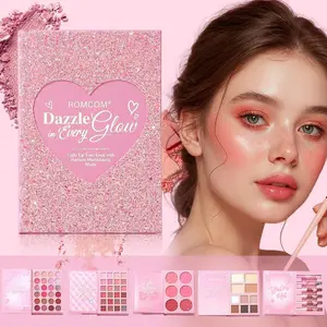Multifunctional Dreamy Powder Makeup Set, Long-Lasting Eyeshadow, Blush, Highlighter, Lipstick Combo, Perfect for Daily Use, Parties, Gifts