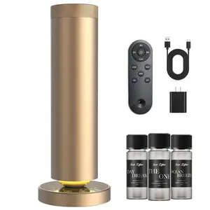 Deluxe Waterless Aromatherapy Diffuser Starter Kit with 3 Essential Oils 1000 Sq Ft Coverage Adjustable Mist Timer & Night Light for Home & Hotel Fragrance Gift