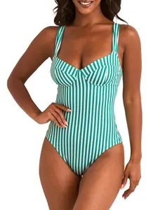 Cariba Stripe Green Swimwear