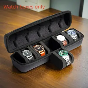 Watch Storage Box & 5-Slot Watch Travel Case with Soft Foam & Portable Watch Storage Display Box & Suitable for Men's & Women's Smart Watch Storage