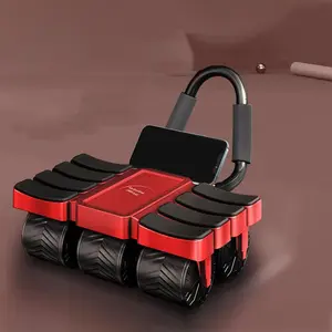 Abdominal Muscle Roller, 1 Count Automatic Rebound Abdominal Wheel Roller, Upgraded Six Wheel Abdominal Core Exercise Equipment