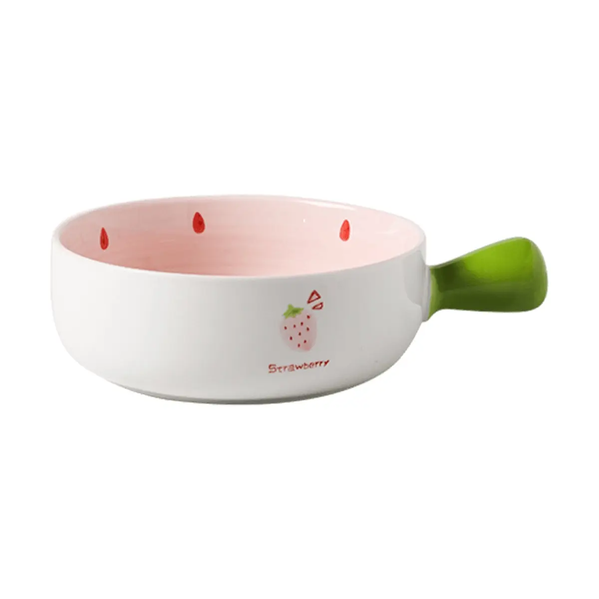 KAWASIMAYA Strawberry Series Ceramic Handled Bowl 6" KAWASIMAYA Strawberry Series Ceramic Handled Bowl 6"