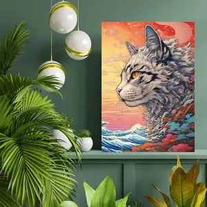 Cat Pattern Jigsaw Puzzle, Interactive Family Game for Adults, DIY Home Decoration and Mental Challenge