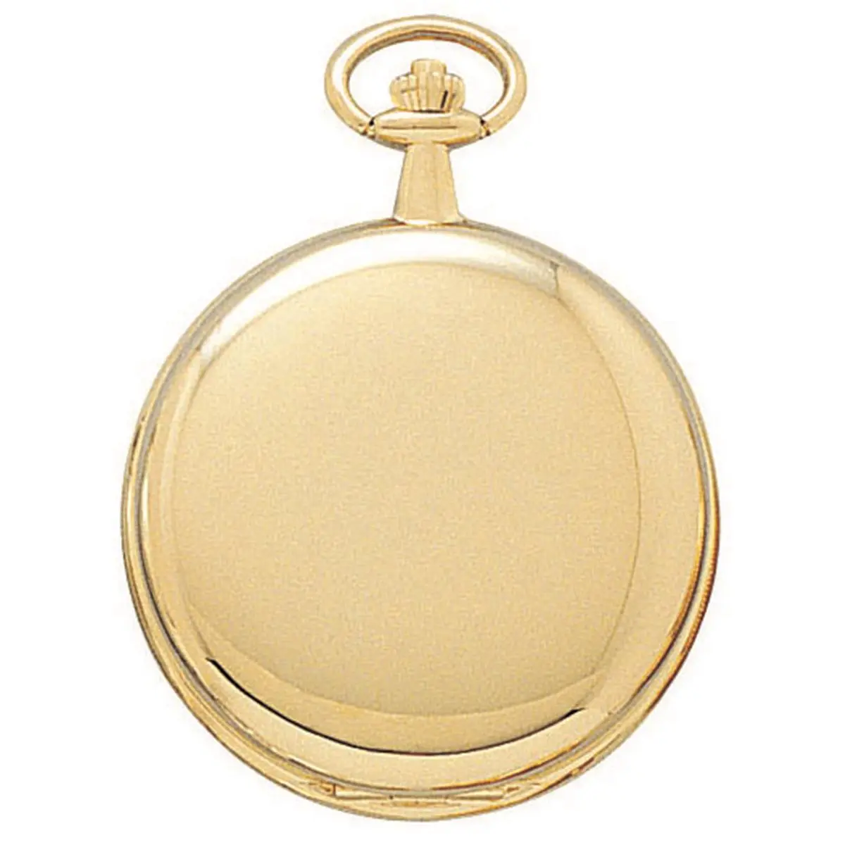 CHARLES-HUBERT PARIS Women's Classic Gold Pocket & Fob Watch, 47mm Gold-Plated Brass Hunter Case, White Dial with Arabic Numerals, Quartz Movement, Fashion Accessory Gift, Round, Classic Gold Pocket & Fob Watches