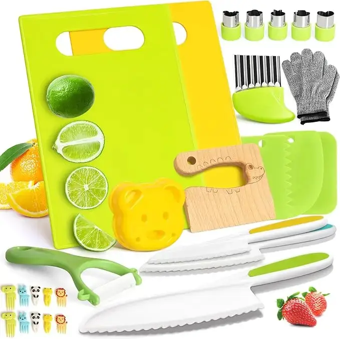 32-Piece Non-Scratch Utility Knife & Scraper Tool Set with Wooden, Nylon Blades - DIY Crafting, Home Improvement Essentials for Camp Prep