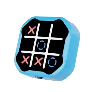 Tic Tac Toe Educational Toy, 3-in-1 Handheld Puzzle Console with Silent Mode, Portable Travel Game for Kids & Adults, Ages 3+