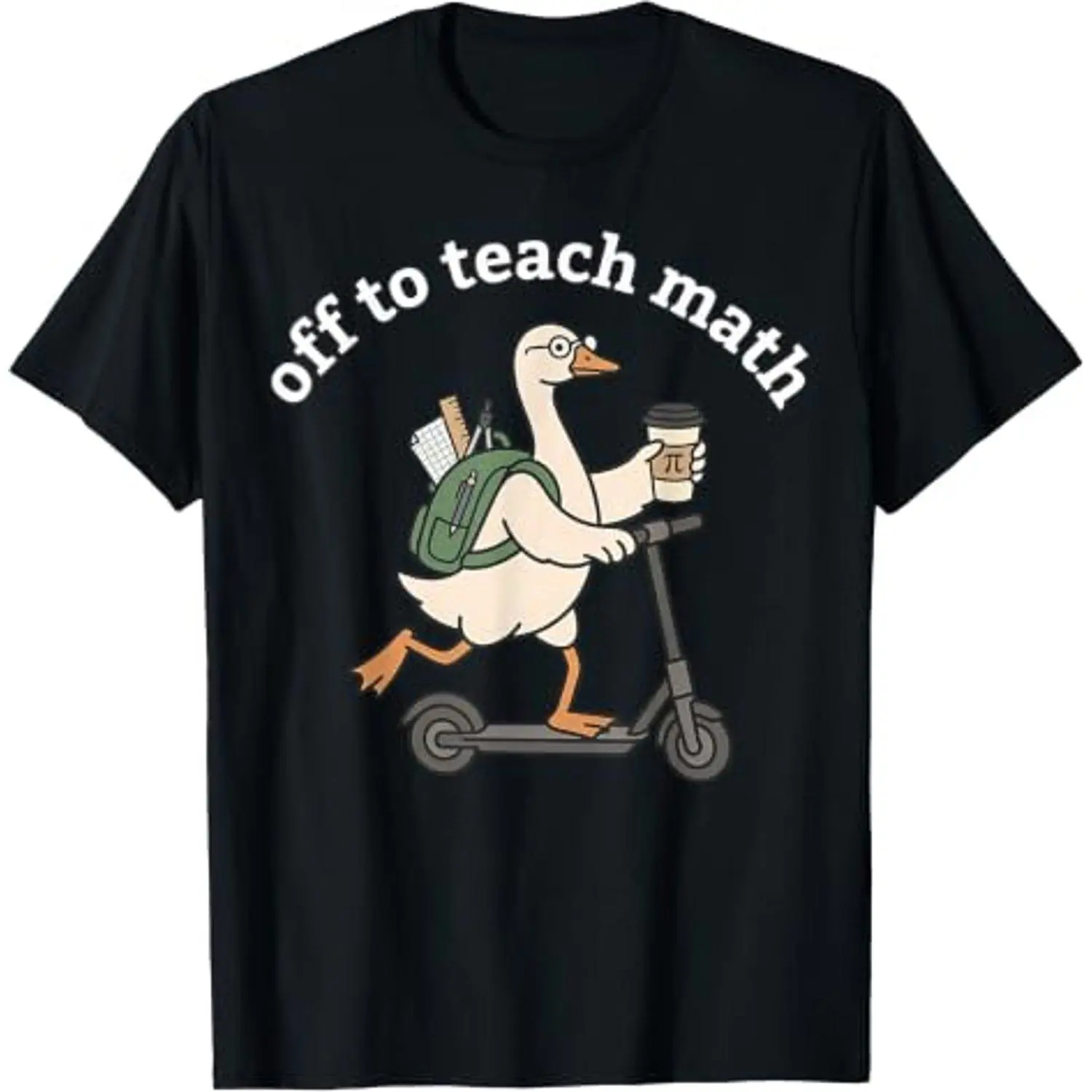 Funny Off to Teach Math Goose Inspired Math Teacher T Shirt Casual Comfortable Cotton Style Tee for Educators and Math Enthusiasts