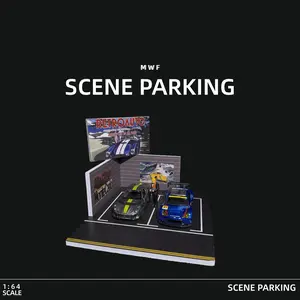 1pc Mwf 1/64 Scale Model Car Display Box, PVC Material, Manual Operation, Suitable for Scene Simulation and Gift, No Car Included