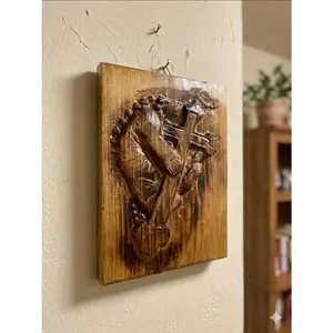 Held in Grace – Hand & Rosary Wood Carving