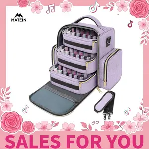 YOREPEK Nail Polish Organizer Holds Up to 72 Bottles (15ml - 0.5 fl.oz) and Nail Lamp, Nail Polish Storage with 3 Removable Pouches & Multiple Storage Sections for Manicure Set, Gifts for Manicurist