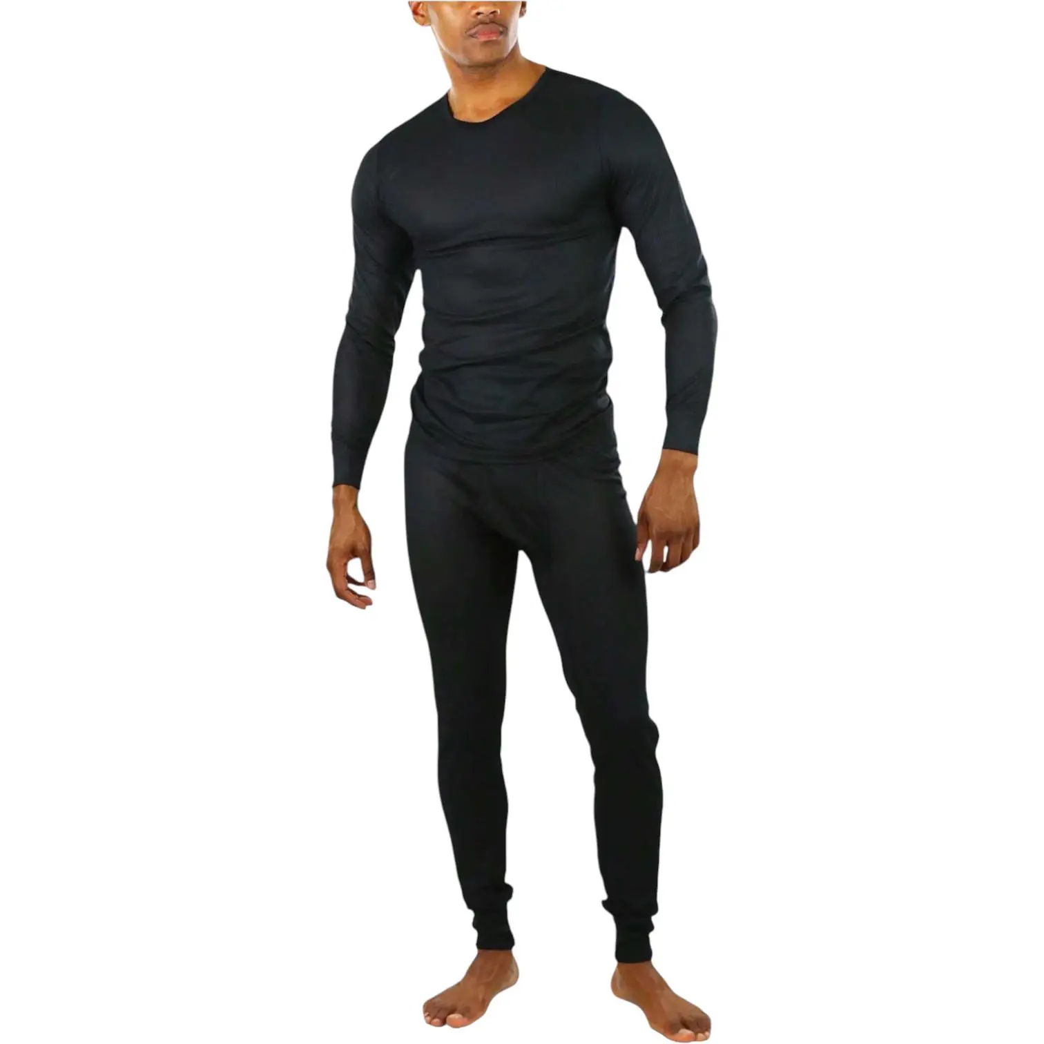 ToBeInStyle Men's 2-Piece Waffle Knit Thermal Underwear Set, Male Thermal Set for All-Day Wear, Polyester Handles Daily Wear, 2-Pieces Covers Top and Bottom
