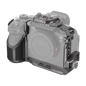 SmallRig Camera Cage for Sony Alpha 9 III, Fits Plate for Arca-Type, Compatible with RS 2/RSC 2/RS 3 Stabilizer, with a Cable Clamp for HDMI, Cold Shoe, QD Socket, NATO Rail and Threaded Holes -4533
