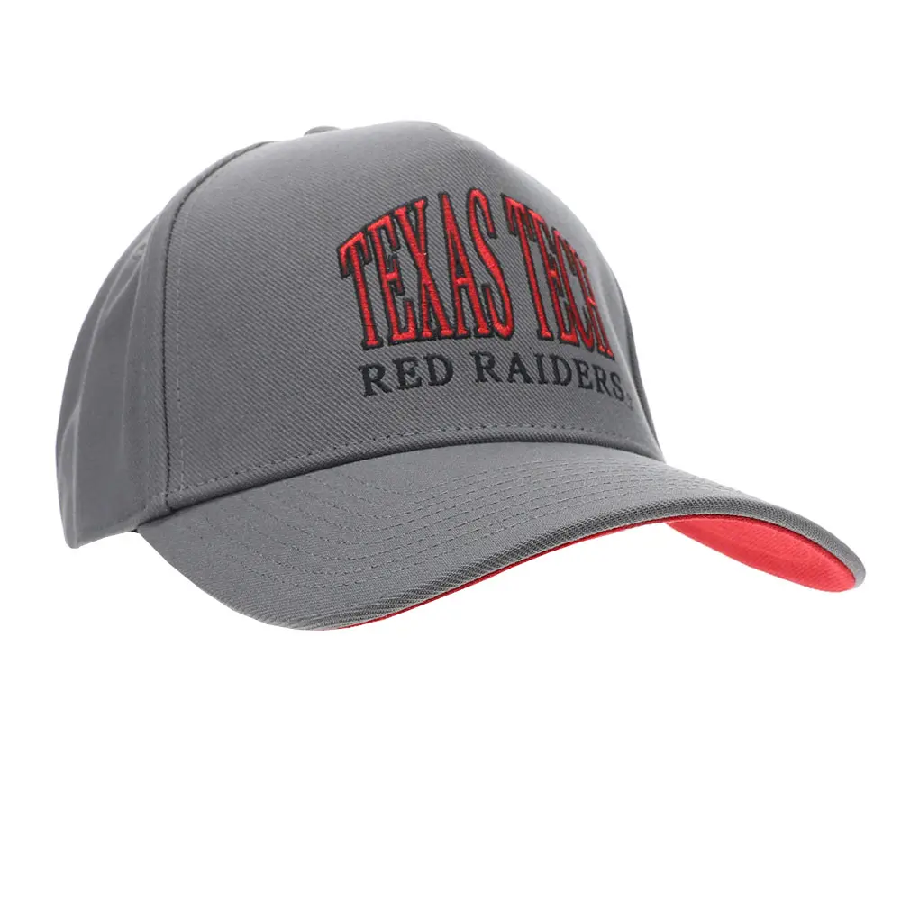 adidas Mens Texas Tech Red Raiders A-Frame Cap  - Grey
