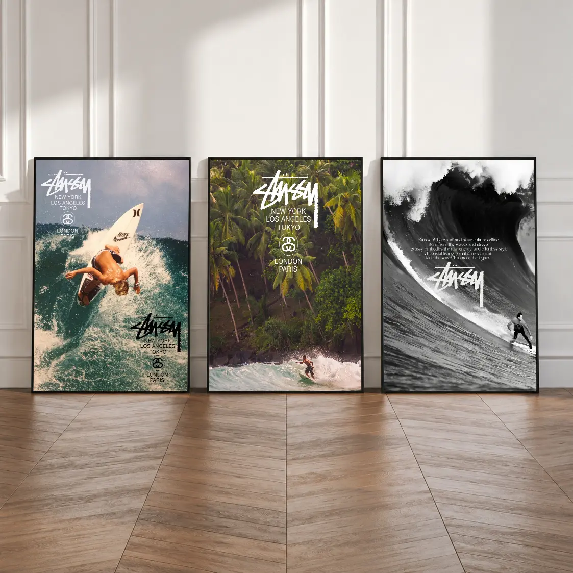 Minimalist Streetwear Style Surfing Art Decor Poster, Summer Surfing Art, Vintage Streetwear Style Surf Art Decor, Minimalist Decor For Home Office Bedroom Living Room, Perfect Gifts