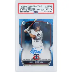 Luke Keaschall Minnesota Twins Autographed 2023 Bowman Chrome Sapphire 1st Bowman #CDA-LK #152/199 PSA Authenticated 10 Card - Fanatics Authentic Certified