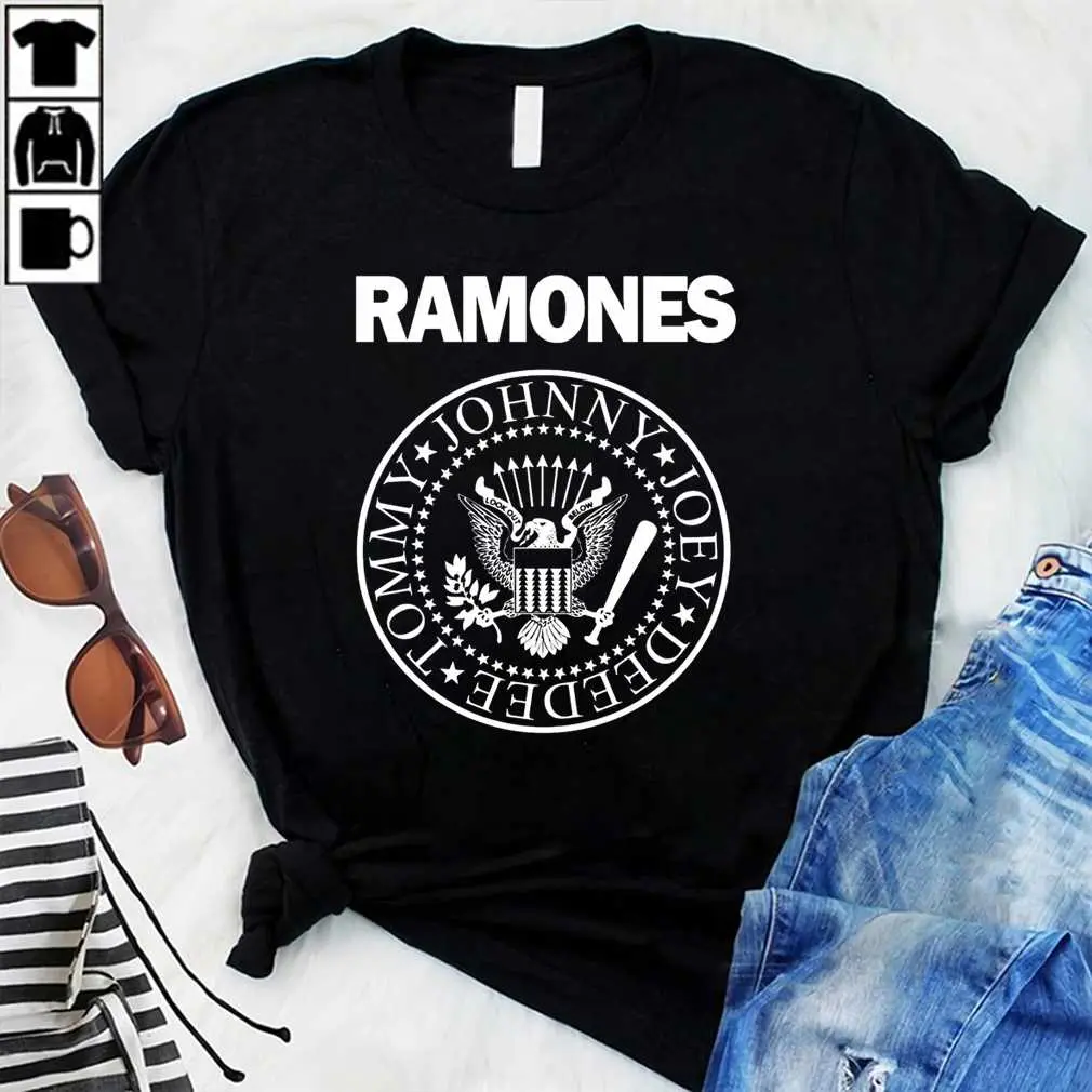 White Design Of Ramones T-Shirt
