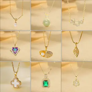 Leaf Necklace High Sense Clavicle Chain Female Non-Fading Necklace