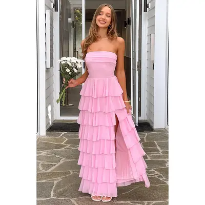 oh polly coralie dress Pink No bra needed Coralie Halterneck Maxi Dress in