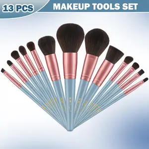 13pcs Makeup Brush Set, Face Makeup Brushes, Soft and Gentle on the Skin, Portable Makeup Tools for Beginners