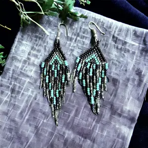 Mayan Seraphim Earrings Handmade Mayan Jewelry One of a Kind Pieces