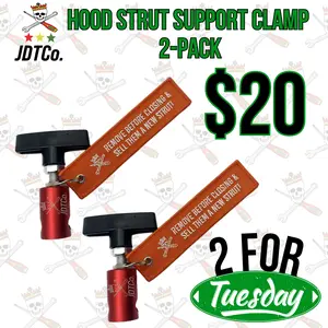 JDTCo. Hood Strut Support Clamp 2-Pack - $20 Special Offer - 2 For Tuesday Deal