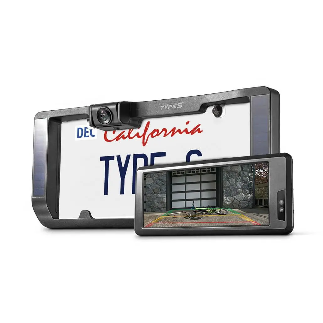 TYPE S Solar-Powered Wireless Backup Camera with Adjustable Lens to Enhance Rear View Visibility