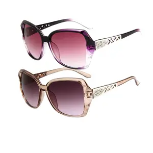 Oversized Polarized Sunglasses for Women UV400 Protection Faux Crystal Frame Vintage Large Frame Fashionable Ladies Eyewear
