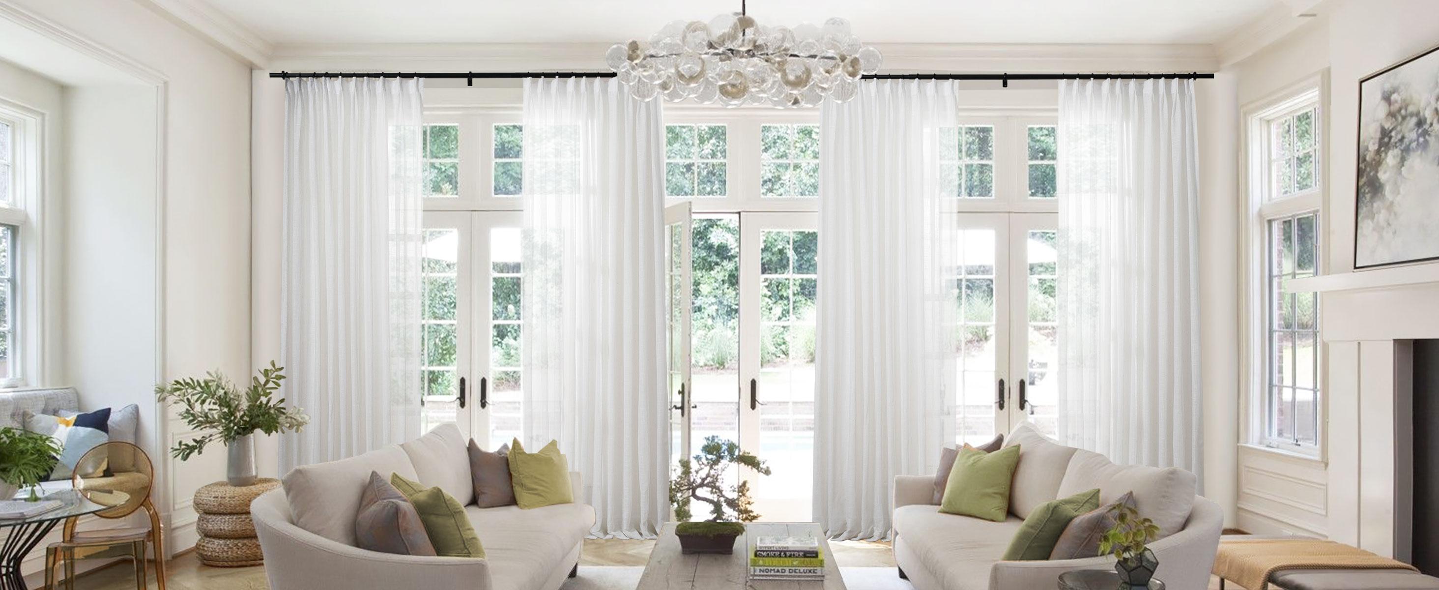 TWOPAGES Flynn Pleated Sheer Curtains, 2-Panel Light Filtering Privacy Airy Semi-Transparent Window Drapes for Bedroom, Scandinavian Modern Cottage Style TWOPAGES Flynn Pleated Sheer Curtains, 2-Panel Light Filtering Privacy Airy Semi-Transparent Window Drapes for Bedroom, Scandinavian Modern Cottage Style